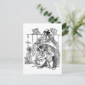 Gleeful Cats Douse Dogs  Louis Wain Briefkaart (Staand voorkant)