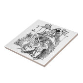 Gleeful Cats Douse Dogs Louis Wain Tegeltje (Zijkant)