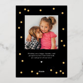 Gleeful Frame FOIL Bewerkbare Kleur Nieuwjaar Kaar Folie Feestdagenkaart (Achterkant)