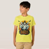 Gleeful Ghouls | Leuke Halloween Ghost Artwork T-shirt (Voorkant volledig)