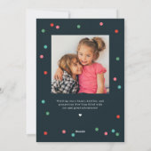 Gleeful Lijst bewerkbare kleur Happy New Year Kaar Feestdagenkaart (Achterkant)