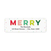 Gleeful Merry Holiday Address Label (Voorkant)