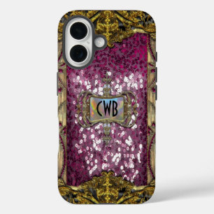 Gleemshore Grace Victoriaans bling Monogram iPhone 16 Hoesje