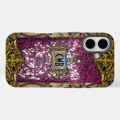 Gleemshore Grace Victoriaans bling Monogram Case-Mate iPhone Case (Achterkant (horizontaal))