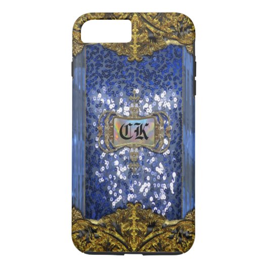 Gleemshore Saph Elegant Monogram Plus Case-Mate iPhone Case (Achterkant)