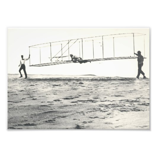 Gleitervluchten van de Wright Brothers Foto Afdruk (Voorkant)