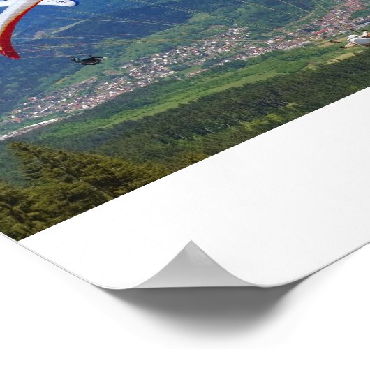 Gleitschirmflieger im Schwarzwald Poster (Hoek)