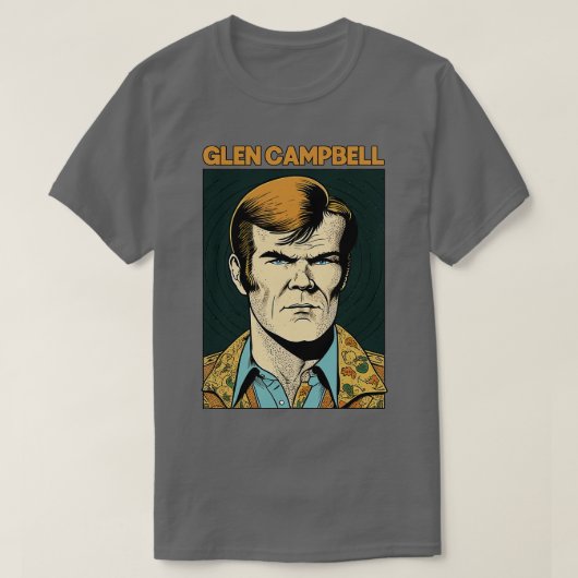 Glen Campbell Retro Style Fan Design T-shirt (Design voorkant)