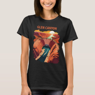 Glen Canyon Arizona Dam Retro Reizen T-shirt