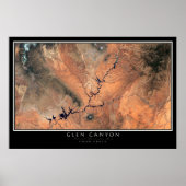 Glen Canyon - Lake Powell National Park Satellite Poster (Voorkant)