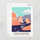 Glen Canyon Reflection Canyon Vintage Briefkaart (Voorkant / Achterkant)
