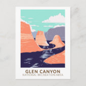 Glen Canyon Reflection Canyon Vintage Briefkaart (Voorkant)