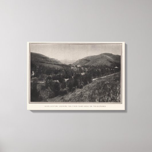 Glen Canyon, Twin Peaks, San Francisco Canvas Afdruk (Voorkant)