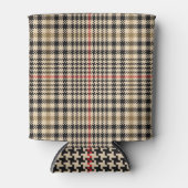 Glen Check Plaid Pixel Art Blikjeskoeler (Voorkant)