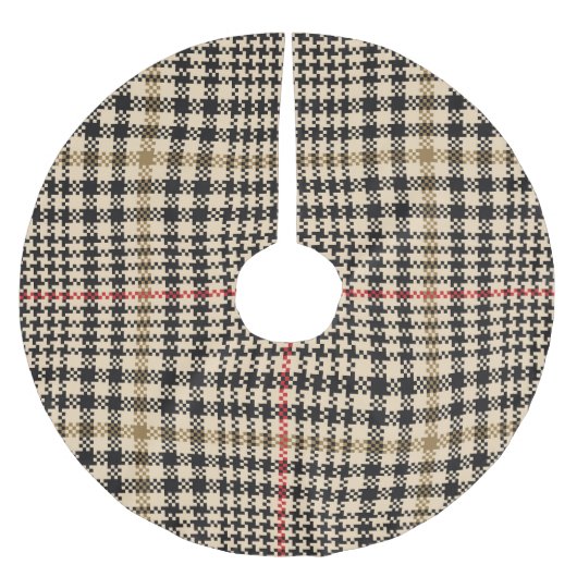 Glen Check Plaid Pixel Art Kerstboom Rok (Voorkant)
