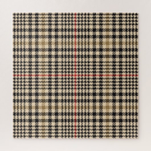 Glen Check Plaid Pixel Art Legpuzzel (Verticaal)