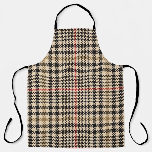 Glen Check Plaid Pixel Art Schort (Voorkant)