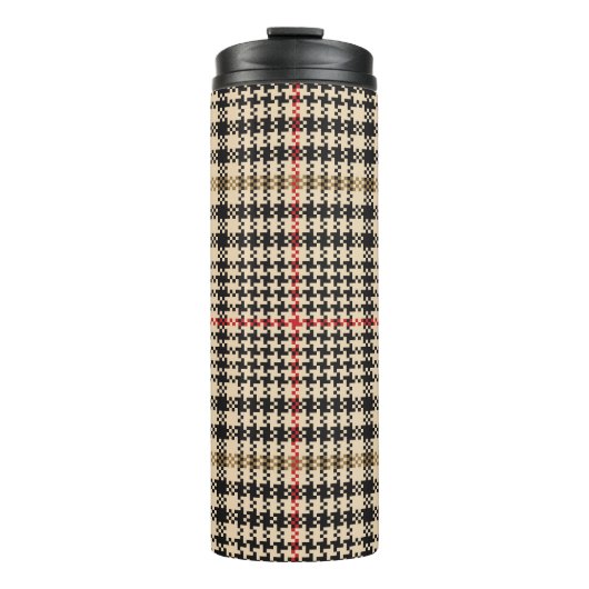 Glen Check Plaid Pixel Art Thermosbeker (Voorkant)