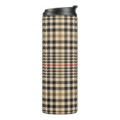 Glen Check Plaid Pixel Art Thermosbeker (Gedraaid links)
