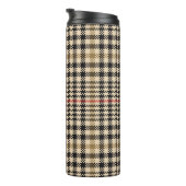 Glen Check Plaid Pixel Art Thermosbeker (Geroteerd rechts)