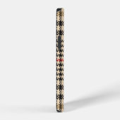 Glen Check Schotse Ruit Pixel Art iPhone Hoesje (Rechterkant)