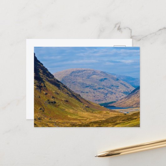 Glen Coe, Schotland Ansichtkaart Briefkaart (Voorkant / Achterkant in situ)