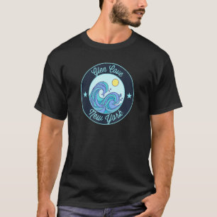 Glen Cove NY New York Souvenir Nautical Surfer Gra T-shirt