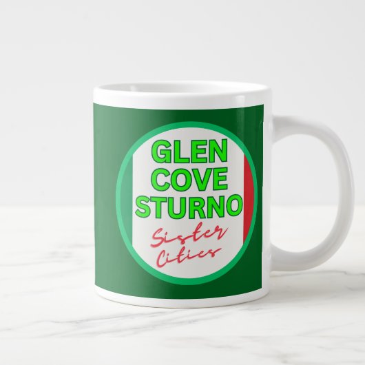 Glen Cove & Sturno Sister Cities Commemorative Mug Grote Koffiekop (Rechts)