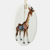 Glen Echo Carousel Giraffe Keramisch Ornament (Rechts)