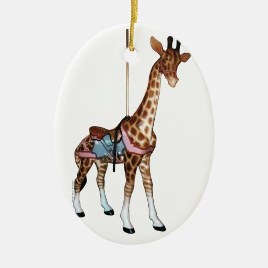 Glen Echo Carousel Giraffe Keramisch Ornament (Voorkant)