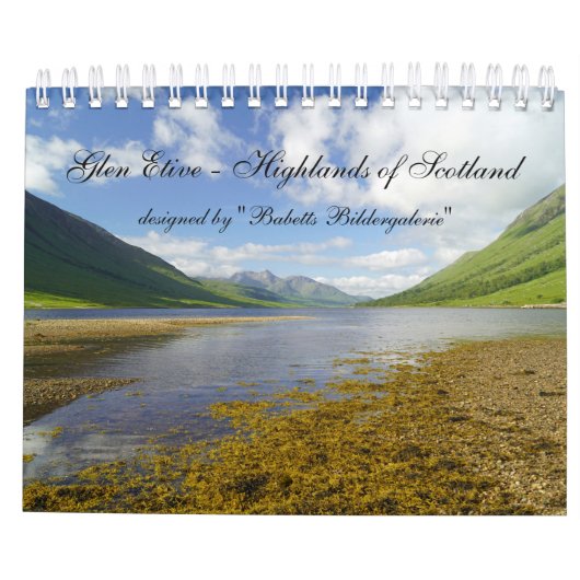 Glen Etive - Highlands of Scotland Kalender (Achterkant)