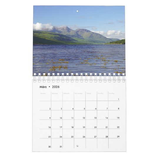 Glen Etive - Hochland von Schottland Kalender (Mar 2026)