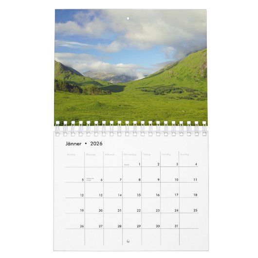 Glen Etive - Hochland von Schottland Kalender (Jan 2026)