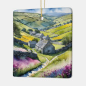 "Glen Garlands" Landschap Yorkshire Dales Scène Keramisch Ornament (Links)