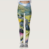 "Glen Garlands" Landschap Yorkshire Dales Scène Leggings (Voorkant)