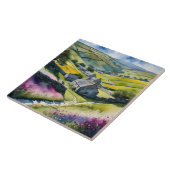 "Glen Garlands" Landschap Yorkshire Dales Scène Tegeltje (Zijkant)