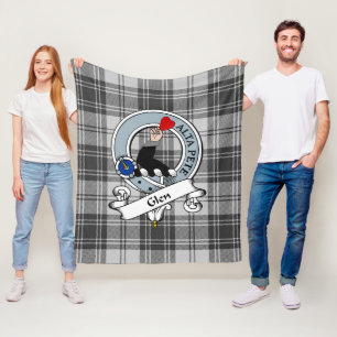 Glen Grey Badge Tartan Schotlandse ruit Fleece Deken