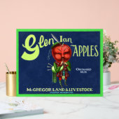 Glen Ian Apples Logo, Hooper, Acryl Bord (Huwelijk)