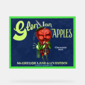 Glen Ian Apples Logo, Hooper, Acryl Bord (Voorkant)