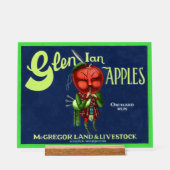  Glen Ian Apples Logo, Hooper, Acryl Bord (Voorkant)