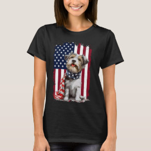 Glen of Imaal Terrier Amerikaanse vlag 4 juli Gl T-shirt
