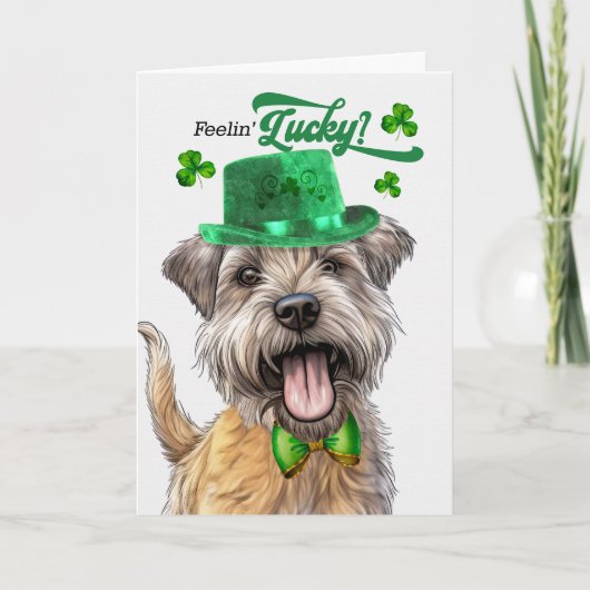 Glen of Imaal Terrier Dog Lucky St Patrick's Day Feestdagen Kaart (Voorkant)