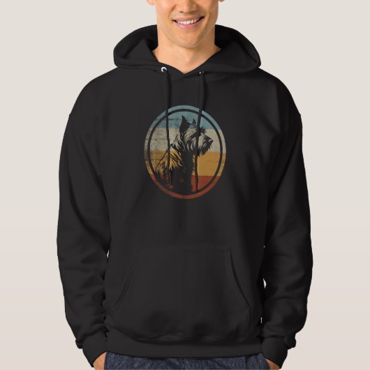 Glen Of Imaal Terrier Dog Retro Style Hoodie (Voorkant)