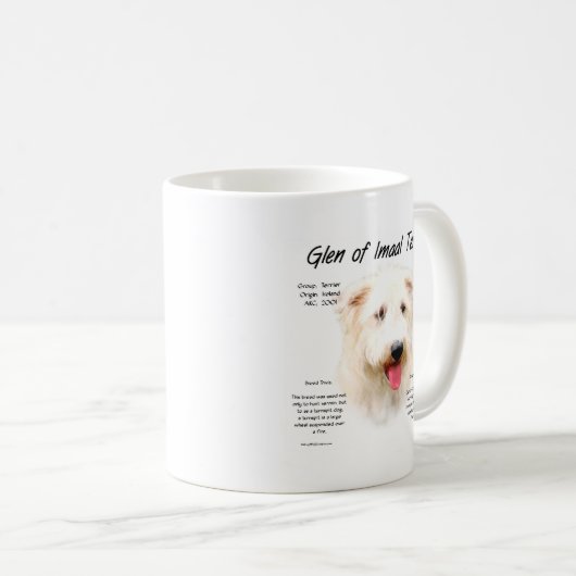 Glen of Imaal Terrier Geschiedenis Ontwerp Koffiemok (Voorkant rechts)