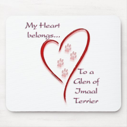 Glen of Imaal Terrier Heart behoort Muismat (Voorkant)