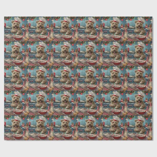 Glen of Imaal Terrier Holiday Baking: Feestelijk Cadeaupapier (Vlak)