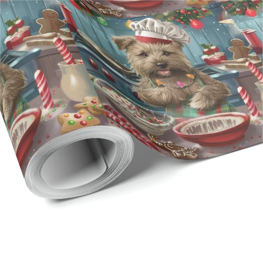 Glen of Imaal Terrier Holiday Baking: Feestelijk Cadeaupapier (Rol Hoek)