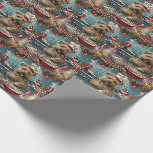 Glen of Imaal Terrier Holiday Baking: Feestelijk Cadeaupapier (Hoek)