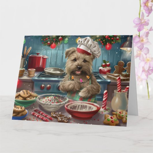 Glen of Imaal Terrier Holiday Baking: Feestelijk Kaart (Orchidee)
