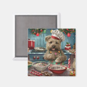 Glen of Imaal Terrier Holiday Baking: Feestelijk Magneet (Voorkant / Achterkant)